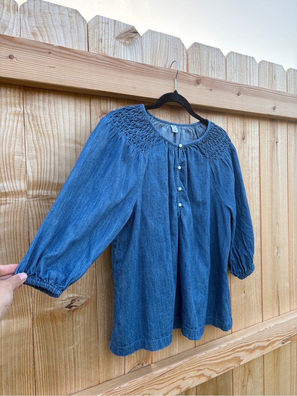 Old Navy Light Blue Denim Blouse
